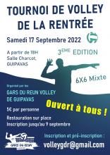 Tournoi de la rentrée des GDR Volley